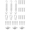 vidaXL Juego de accesorios para toldo de vela 9 pzas acero inoxidable
