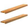 vidaXL Alf&eacute;izares de ventana 2 uds madera maciza roble marr&oacute;n claro