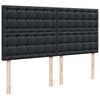 vidaXL Cama box spring con colch&oacute;n cuero sint&eacute;tico negro 180x200 cm