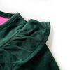 Blusa infantil con volantes verde oscuro 104