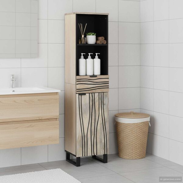 vidaXL Mueble de lavabo para ba&ntilde;o con estante 38 x 33 x 160 cm
