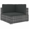 vidaXL Sof&aacute; modular de esquina con cojines rat&aacute;n sint&eacute;tico gris