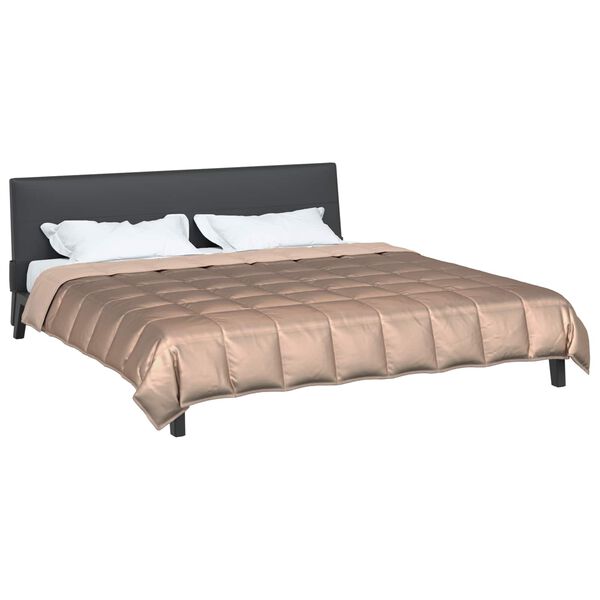 vidaXL Edred&oacute;n de Verano Dorado 200 x 200 cm Sat&eacute;n y Microfibra