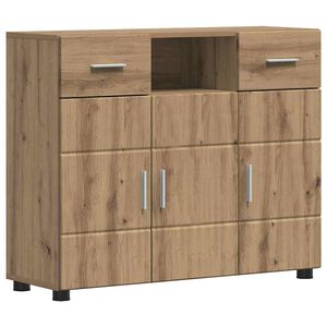 vidaXL Armario de Madera con caj&oacute;n Roble artesanal 88,5 x 30,5 x 73 cm