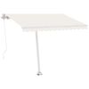 vidaXL Toldo de pie manual retráctil crema 350x250 cm