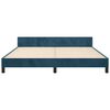 vidaXL Estructura de cama sin colch&oacute;n terciopelo azul oscuro 160x200cm