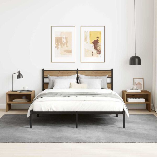 vidaXL Armario de Noche 2 pcs Roble artisan 40 x 40 x 30 cm