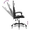 vidaXL Silla gaming giratoria cuero sint&eacute;tico negro y blanco