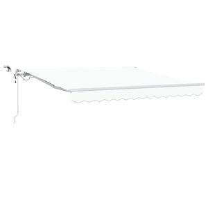 vidaXL Toldo retr&aacute;ctil Blanco 350 x 250 cm Poli&eacute;ster