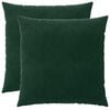 vidaXL Coj&iacute;n con almohada HEERLEN 2 uds. Verde oscuro Terciopelo