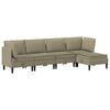 vidaXL Juego de muebles de sal&oacute;n 5 pcs Caqui Tela