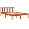 vidaXL Estructura de cama sin colch&oacute;n madera maciza marr&oacute;n 120x190 cm