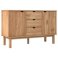 Aparador De Madera De Pino Maciza VidaXL - 120x35x80 Cm, Blanco, Ideal Para Salón O Comedor
