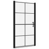 vidaXL Puertas de ducha de vidrio templado negro 100x178 cm