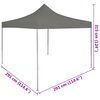 vidaXL Carpa pleglable Pop-Up gris antracita 3x3 m