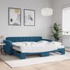 vidaXL Sof&aacute; cama nido con colch&oacute;n terciopelo azul 90x200 cm