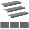 vidaXL Alfombrillas para escaleras 15 uds. 65 x 21 x 4 cm Gris Claro