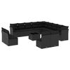 vidaXL Set sof&aacute;s de jard&iacute;n 14 pzas con cojines rat&aacute;n sint&eacute;tico negro