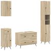 vidaXL Juego de armarios de ba&ntilde;o de 4 piezas BREDA Roble Sonoma