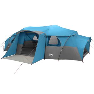 vidaXL Tienda Familiar con cubierta impermeable t&uacute;nel Azul 18 Personas