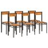 vidaXL Sillas de comedor 6 unidades madera maciza de acacia