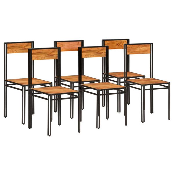 vidaXL Sillas de comedor 6 unidades madera maciza de acacia