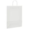 vidaXL Bolsas de papel con asas 250 uds blanca 32x12x42 cm