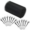 vidaXL Malla para canalones con clips 4 unidades HDPE 1,08 ㎡