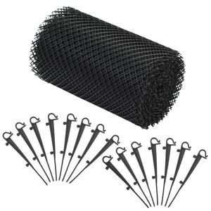 vidaXL Malla para canalones con clips 4 unidades HDPE 1,08 ㎡