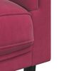 vidaXL Sill&oacute;n con coj&iacute;n terciopelo rojo tinto
