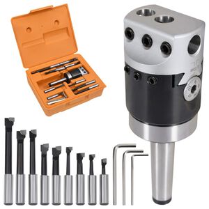 vidaXL Set de herramientas perforaci&oacute;n 15 pzas cabezal 50mm F1-12 MT2-M10