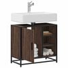 vidaXL Mueble de lavabo madera de ingenier&iacute;a roble marr&oacute;n 65x33x60 cm
