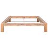 vidaXL Estructura de cama sin colch&oacute;n madera maciza roble 140x200 cm