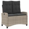 vidaXL Sill&oacute;n reclinable de jard&iacute;n con cojines rat&aacute;n sint&eacute;tico gris
