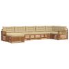 vidaXL Conjunto de sof&aacute;s de exterior 7 uds. Natural y Beige