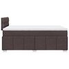 vidaXL Cama box spring con colch&oacute;n tela marr&oacute;n oscuro 120x200 cm