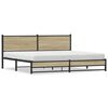 vidaXL Estructura de cama sin colch&oacute;n metal roble Sonoma 193x203 cm