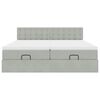 vidaXL Estructura cama otomana colchones terciopelo gris claro