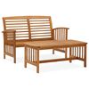 vidaXL Juego de muebles de jardín 2 piezas madera maciza de acacia
