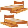 vidaXL Estructura cama con cajones madera maciza pino marrón 90x200 cm