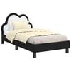 vidaXL Cama para ni&ntilde;os con cabecero Negro 80 x 160 cm PU