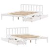 vidaXL Estructura de cama sin colch&oacute;n madera de pino blanca 120x200 cm