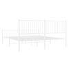 vidaXL Estructura cama sin colch&oacute;n con estribo metal blanco 183x213 cm