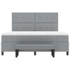 vidaXL Cama tipo Box Spring con colch&oacute;n Gris Claro 180 x 200 cm tela