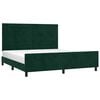 vidaXL Estructura cama sin colch&oacute;n terciopelo verde oscuro 160x200 cm