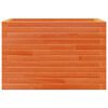 vidaXL Jardinera de madera maciza de pino marr&oacute;n cera 70x40x45,5 cm