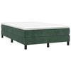 vidaXL Cama box spring con colch&oacute;n terciopelo verde oscuro 120x190 cm