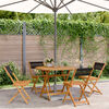 vidaXL Set de comedor jard&iacute;n 5 pzas polipropileno madera maciza negro