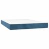 vidaXL Cama box spring con colch&oacute;n terciopelo azul oscuro 140x200 cm