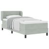 vidaXL Cama tipo Box Spring Gris claro 90 x 190 cm Terciopelo